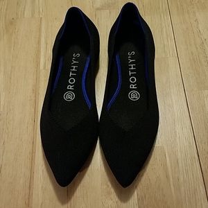 Rothy's black "The Point" Flat shoes Sz7